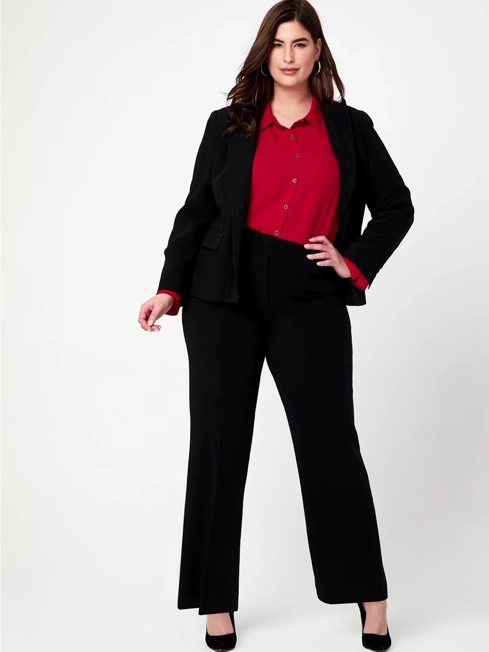 Women's Black Tailored Dress Trousers